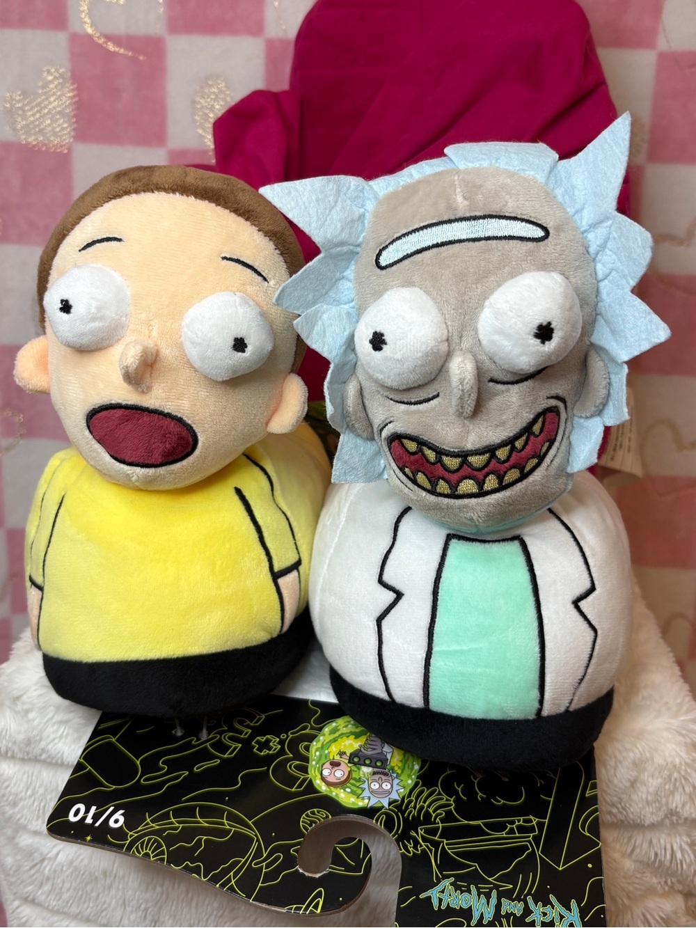 Rick and Morty Plush Duo - Gray, Light Blue, Yellow